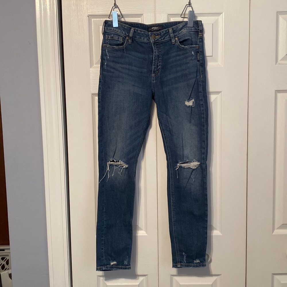 Silver Jeans - Mazy Skinny Distressed Jeans - W30/L29